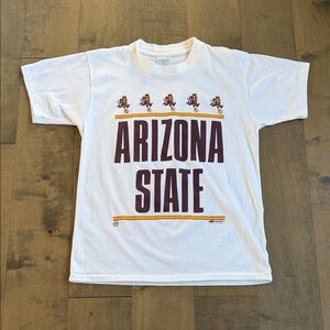 Vintage 80s Arizona State University ASU College Graphic Shirt Large Hazelwood